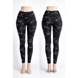 Pop Fit Leggings Women Size L Large High Waist Stretch Athletic Gym Yoga Workout